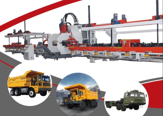 120 ton nominale kracht CNC plaatpunching productielijn 25 modules voor vrachtwagen platte balk