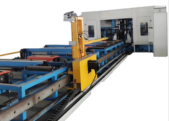 7 MPa Hydraulische pompdruk Cnc Beam Drilling Line 2x3 KW Voedingsservo motorvermogen