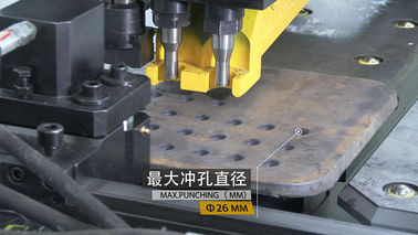 CNC van de staalstructuur Hydraulisch Plaatponsen en het Merken van Diameter 26mm van het Machinegat