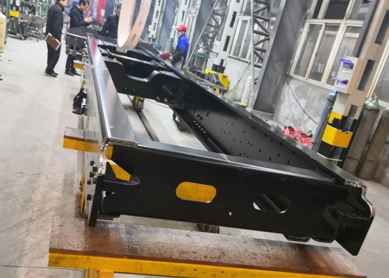 120 ton nominale kracht CNC plaatpunching productielijn 25 modules voor vrachtwagen platte balk