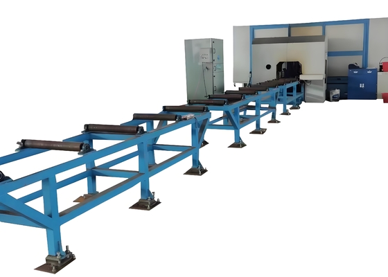 2 KW Servomotor Boorvoeding CNC H-balk Boor-, Kniet- en Tapmachine Lijn 500×500mm Afmeting