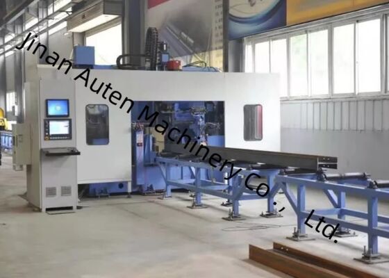 7 MPa Hydraulische pompdruk Cnc Beam Drilling Line 2x3 KW Voedingsservo motorvermogen