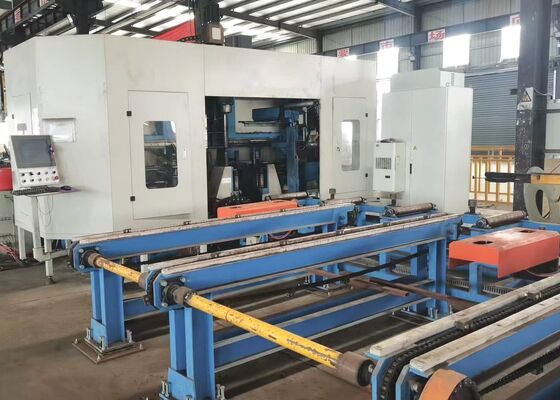 7 MPa Hydraulische pompdruk Cnc Beam Drilling Line 2x3 KW Voedingsservo motorvermogen