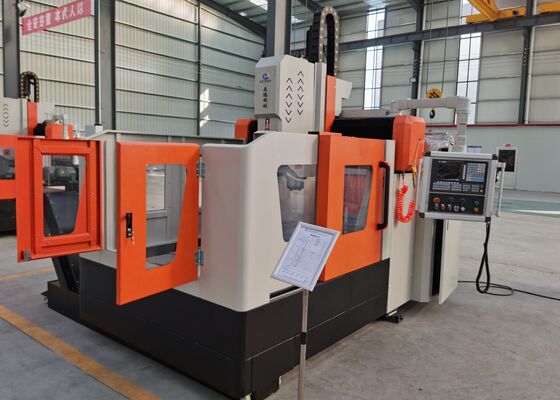 1200x1200 mm grootte stalen plaatflenzen verwerking CNC-boren tapmachine 18 mm T-sleufbreedte