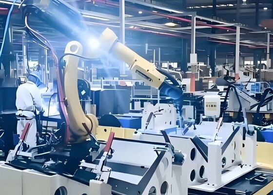 Met Laspistool Standaard Robotlas Werkstation In Engineering Machinery Scheepsbouw
