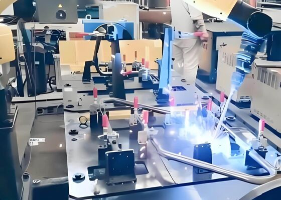 Met Laspistool Standaard Robotlas Werkstation In Engineering Machinery Scheepsbouw