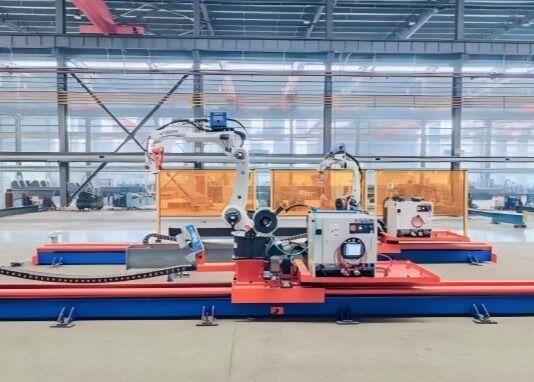 2010 mm Arm Span Orthogonale Rail Lasrobot voor Kraanbalk H-vormige Stalen Kolom