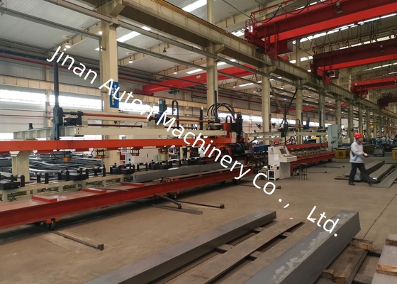 4-9 mm Plaatdikte Truck Beam CNC Punching Productielijn 4000-12000 mm Werkstuklengte