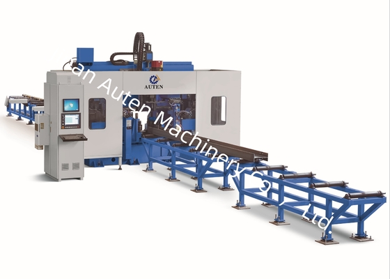 Beamlengte 2000 ∼ 13000 mm CNC H Beam Boormachine 2 kW Servomotor van boorvoeding