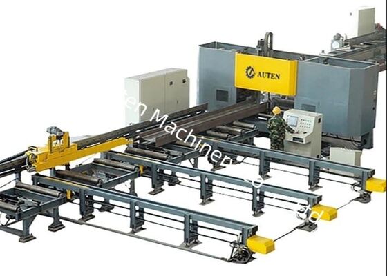7 CNC-assen Industrie Staal CNC Metaal Cnc 3D H I Beam Drilling Cutter Machine PLC-besturing