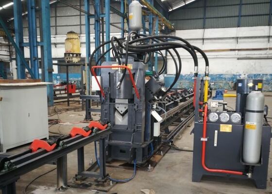 Doppel- of enkelblad Cnc-staalhoek-snijmachine voor het perforeren van stemprofielen 80 m/min