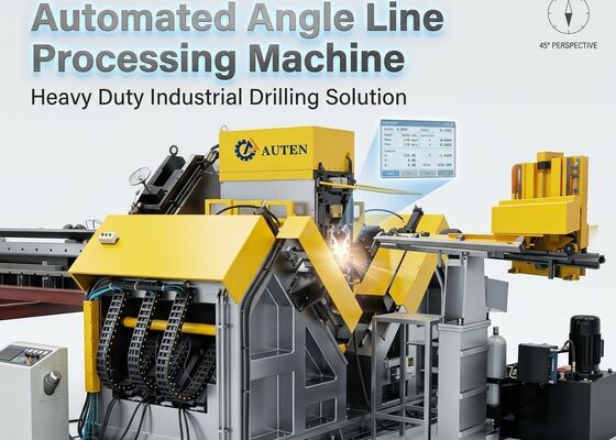 Gebruikt voor staal frame Cnc hoek boor staal machine met hydraulisch systeem