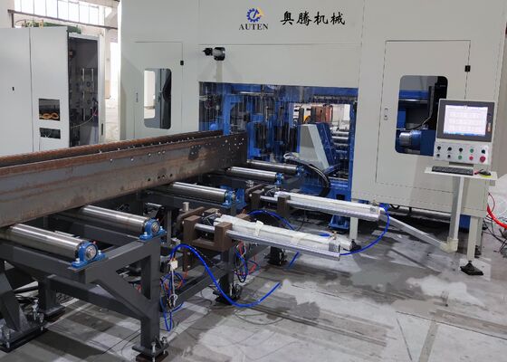 Geaccomponeerd met 3 spindels Cnc H balk boren zaagmachine voor staal structuur industrie
