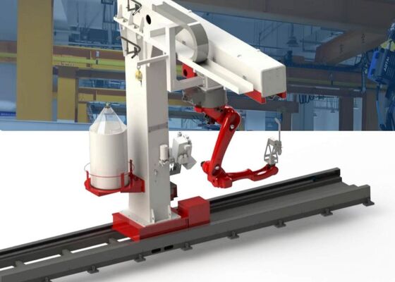 ± 0,07 mm Herhaalbaarheid Inverted Rail Welding Robot Machine 180000Lux Lichtweerstand